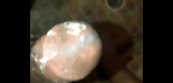  Lorenzo Longwood stroking BBC in the shower with cum dripping down my balls